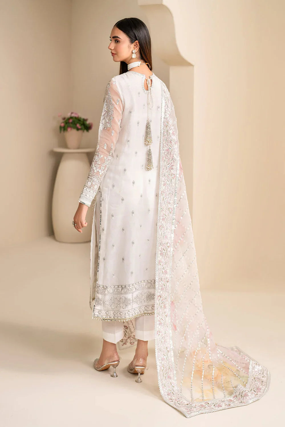 Unstitched Baroque Embroidered Chiffon suit