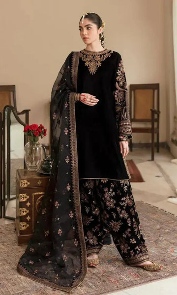 Baroque - 3PC Velvet Embroidered Suit - GMB 213