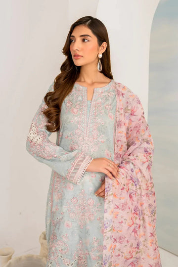 Unstitched Iznik Embroidered Lawn 3 PC Suit