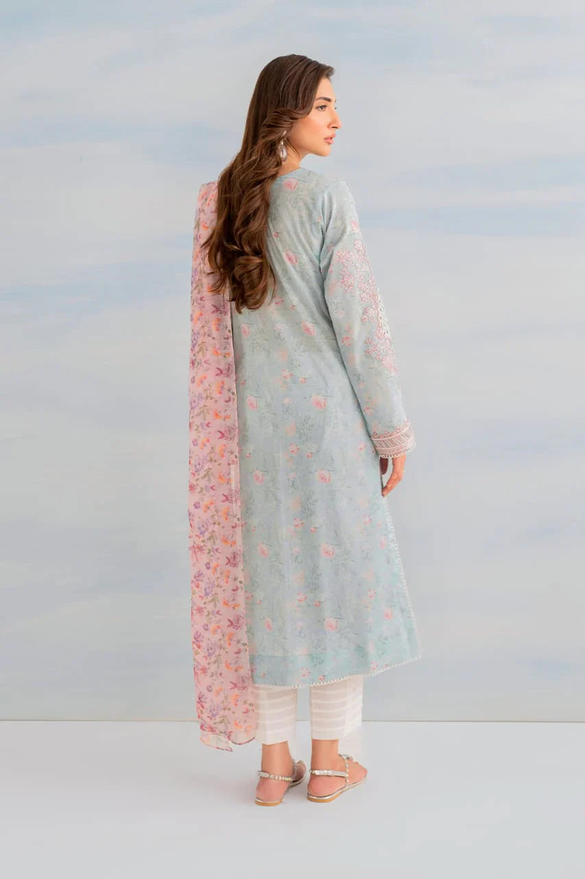 Unstitched Iznik Embroidered Lawn 3 PC Suit