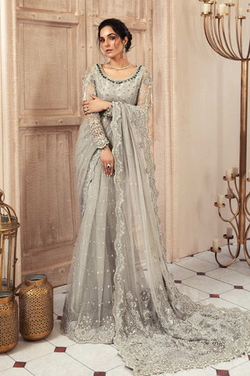 Maria B. Couture Grey Saree