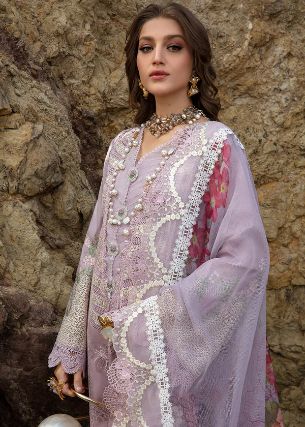 Embroidered Lawn 3 Piece Unstitched Suit CSSL-Lillie de Jong - Amethyst-24 - Summer Collection