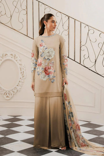 Unstitched Lulusar Silk 3PC Suit